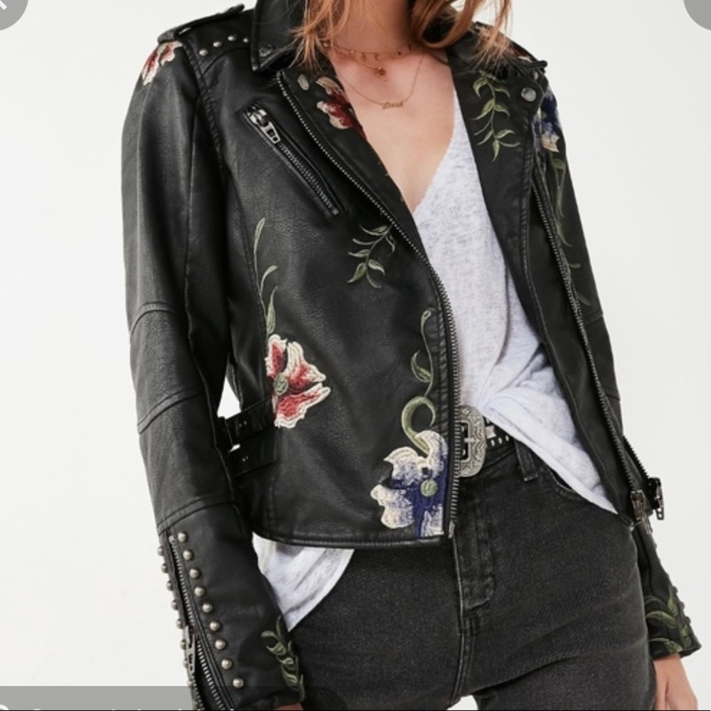 Embroidered leather jacket | perfect for fall!